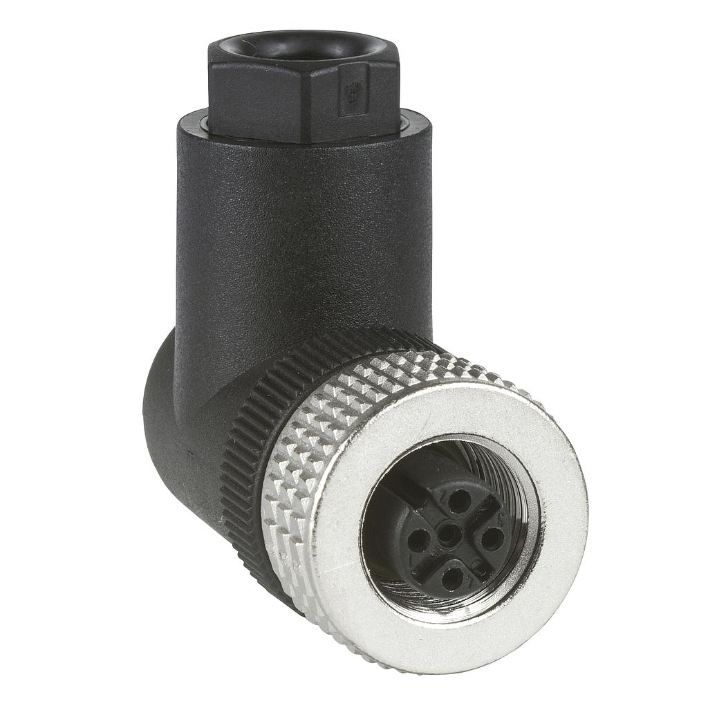 موصل نتاية صلب  M12, 4 pins تللى ميكانيك شنيدر