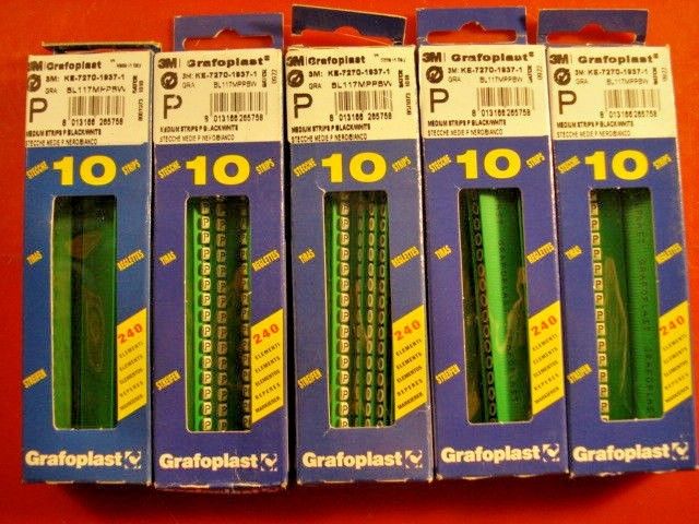 ارقام وحروف كابلات 3.3 /4.8 مم رقم 5 ايطالى GRAFOPLAST