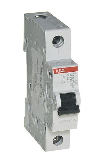 قاطع تيار احادى 20 امبير 4.5 ك abb