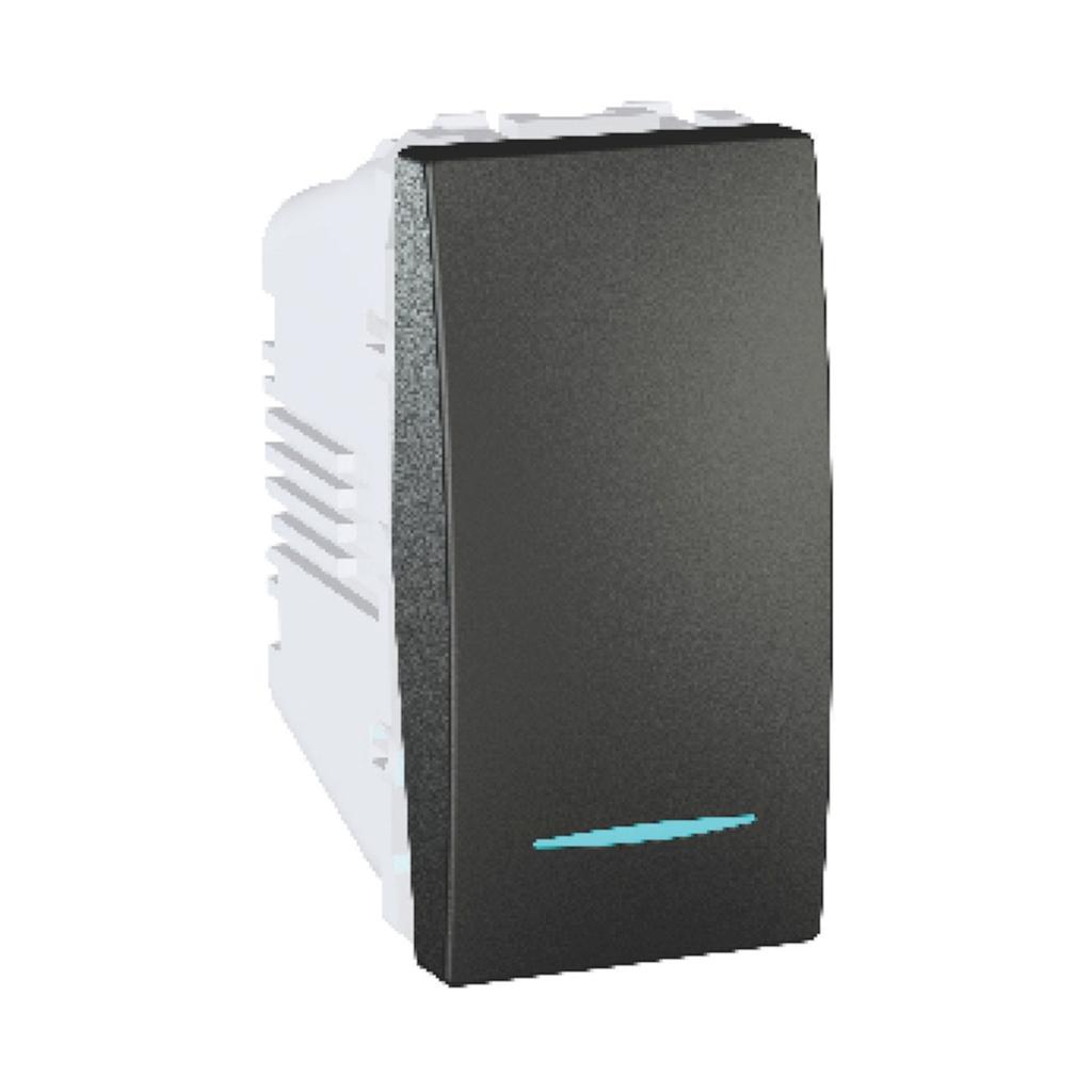 زر جرس بلمبة رمادى شنيدر