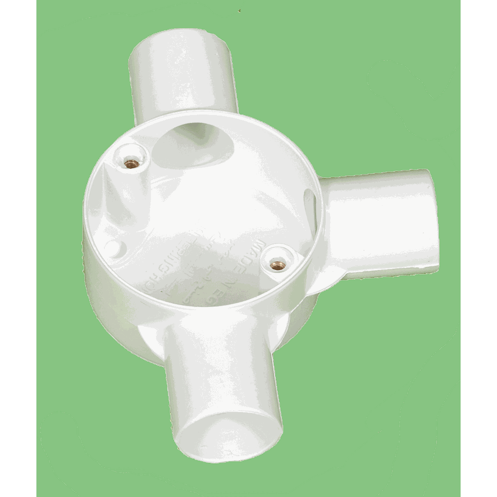 بواط ثلاثى لماسورة 20مم ابيض بيت هندسة