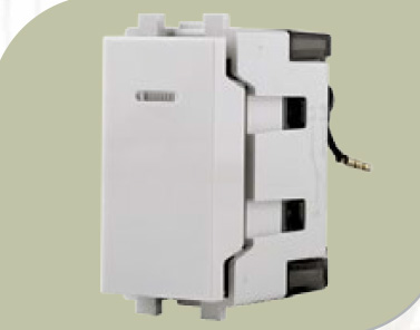 لقمة مفتاح احادى 16 امبير باللمبة اشارة رصاصى فلات ساس