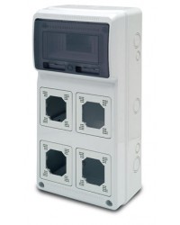 لوحة صناعى 8 خط + 4 بريزة فاميتل ip65