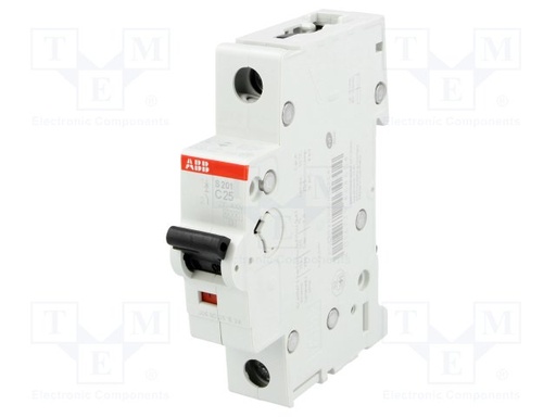 [2CDS251001R0254] قاطع تيار احادى 25 امبير 10 ك abb