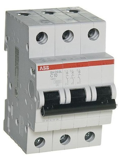[2CDS243001R0104] قاطع تيار ثلاثى 10 امبير 4.5 ك abb
