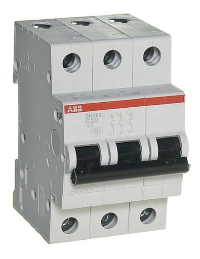 [2CDS243001R0204] قاطع تيار ثلاثى 20 امبير 4.5 ك abb