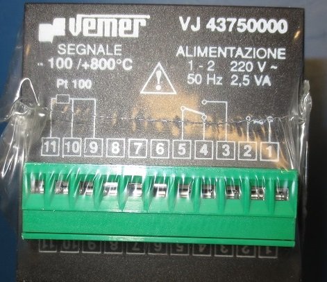 [VEMER-VJ43750000] عداد حرارة 220V -100/+800C