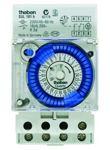 [sul181h] تايمر على بارة 220 فولت 24 ساعة theben