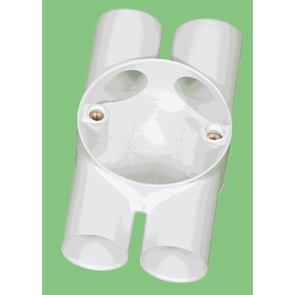 [4620-H] بواط لماسورة 20مم أبيض بيت هندسة شكل H