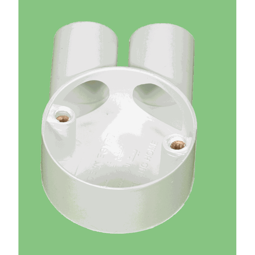 [4620-U] بواط لماسورة 20مم أبيض بيت هندسة شكل U