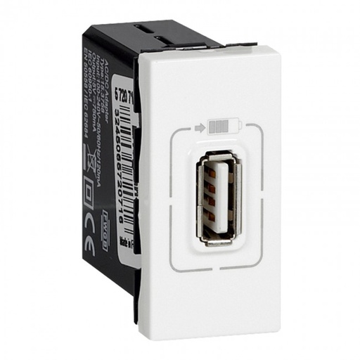 [572071] لقمة شاحن 1 فتحة ابيض ليجراند USB